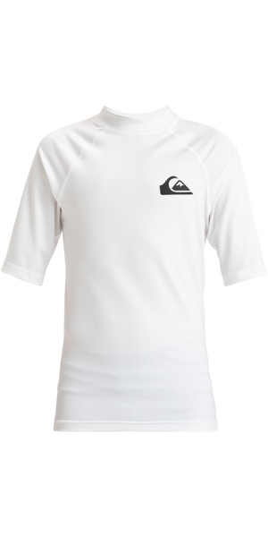 2026 Quiksilver Junior Everyday Short Sleeve Rash Vest AQBWR03064 - White